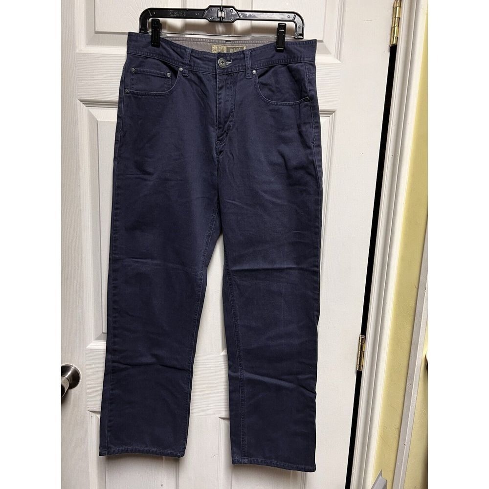 Cargo Supply Vintage Mens Navy Blue Straight‎ Leg Chino Pants 33x27.5